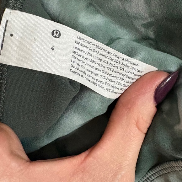 Lululemon Athletica Align Reversible Womens SZ 4 Sports Bra Diamond Dye - Picture 10 of 12